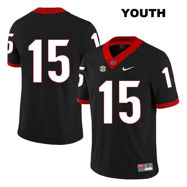 Georgia Bulldogs Youth Lawrence Cager #15 NCAA No Name Legend Authentic Black Nike Stitched College Football Jersey DLI0256SJ